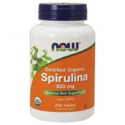 Заказать NOW Organic Spirulina 500 мг 200 таб