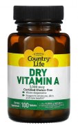 Заказать Country Life Vitamin A (Dry) 10,000 IU 100 таб